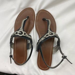 Guess Black/Silver Sandals Size 11